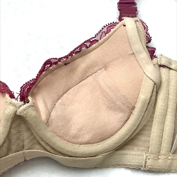 LittleBra Co Burgundy Pushup Francesca Bra 32B NWT - Picture 7 of 10